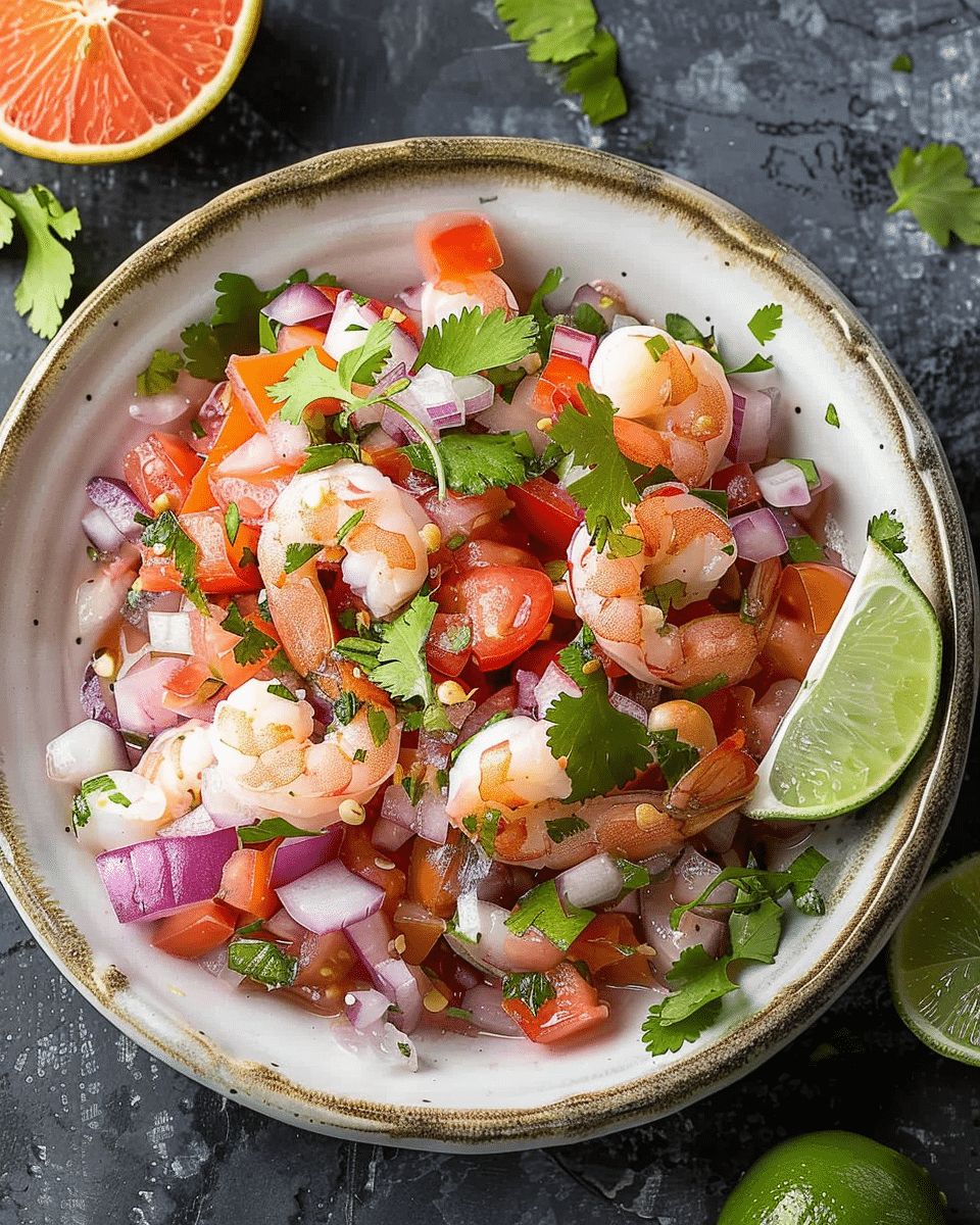 Mini Ceviche de Camarón y Maracuyá